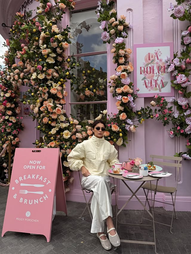 Instagram post by @ghazzzzzz for REVOLVE. Caption reads: [...] Town diaries 🇬🇧 #travel #london🇬🇧....