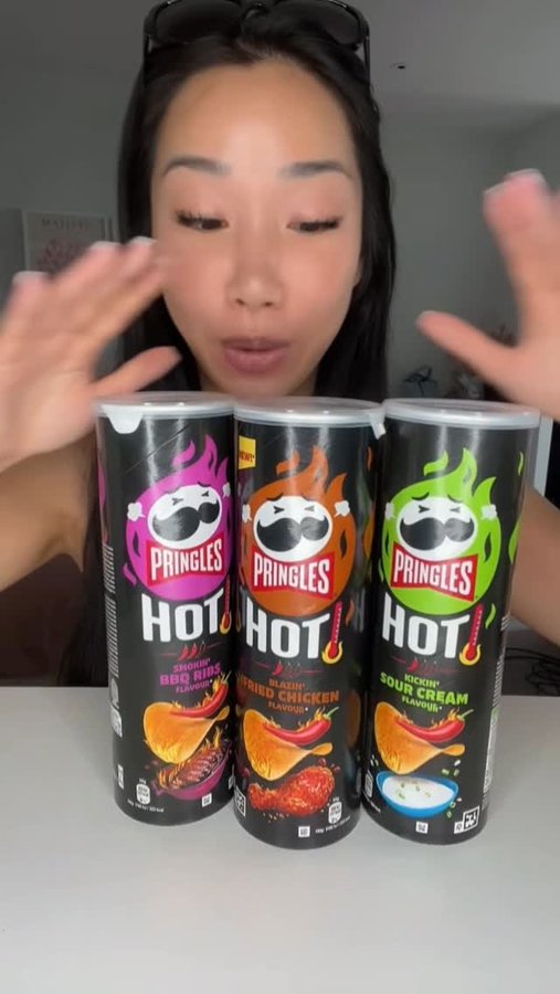 Instagram post by @ggflavour for Pringles. Caption reads: Taste Testing Pringles’ newest Hot range flavour....