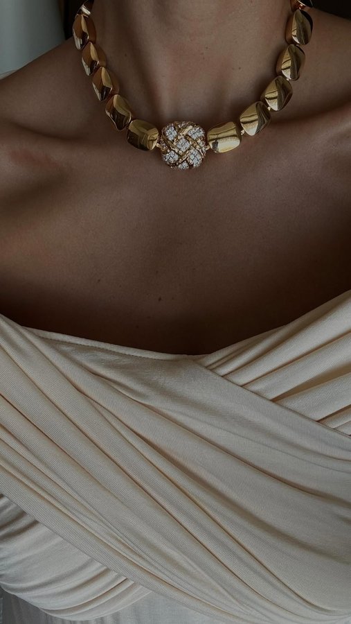 Instagram post by @bettinalooney for Luv Aj. Caption reads: Inspired by Sicilian summers @luvajfinejewelry 🤍....