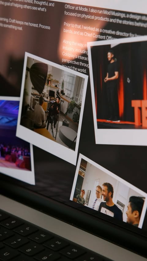 Instagram post by @matthewencina for Framer. Caption reads: [...] your own professional site, check out....