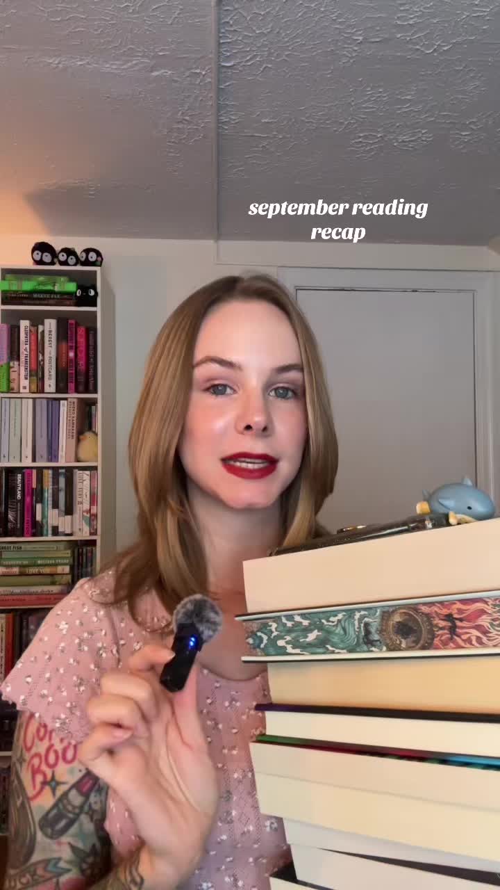 TikTok post by @celinekeely for Riverhead Books. Caption reads: everything i read and loved in the month of....