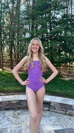 Instagram post by @dancerclaire_bu for Dancewear Solutions. Caption reads: Be your own kind if beautiful 💜....