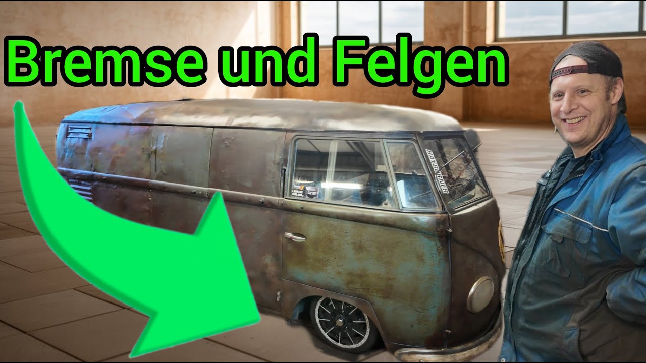 YouTube post by @oldschool-garage for VEVOR. Caption reads: Nobody expected this - rims and brake system for....