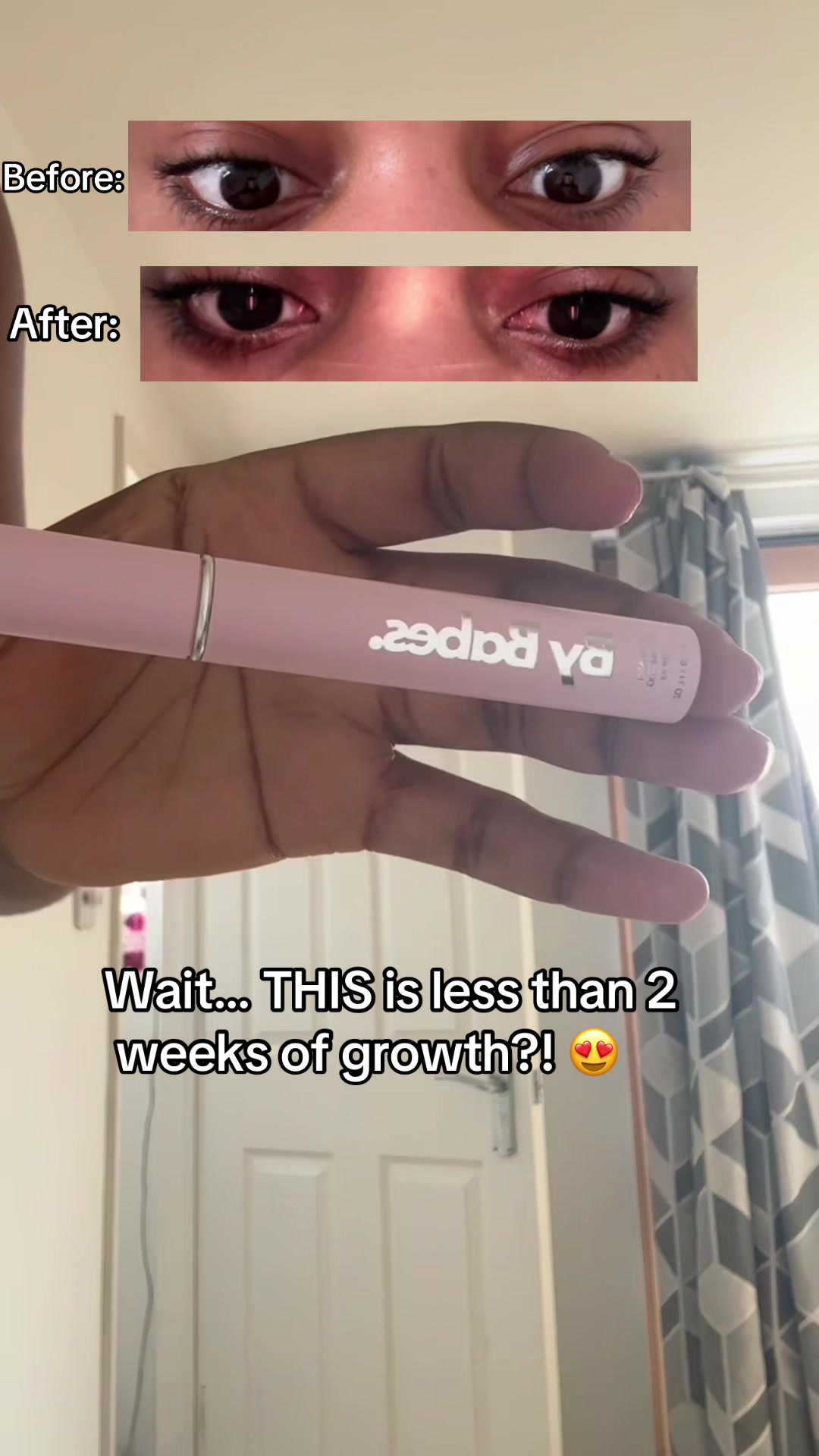 TikTok post by @chriseanrock_xo for By Boss Babes. Caption reads: My lashes in less than 2 weeks?! 😍✨ @By Babes....