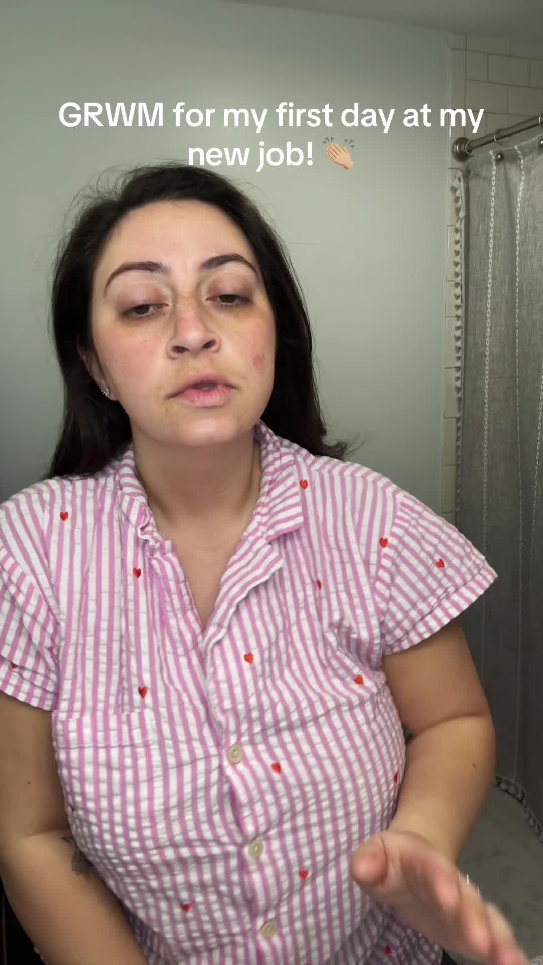 TikTok post by @kaylastyle722 for PurelyWHITE DELUXE. Caption reads: New job, new routine! GRWM while I test this teeth....