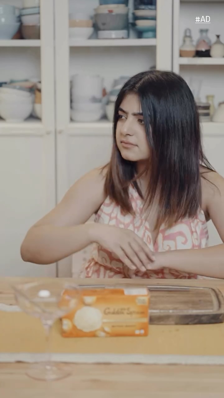 Instagram post by @chahat_anand for Kwality Wall's. Caption reads: He wanted boondi laddoo… but I had something....