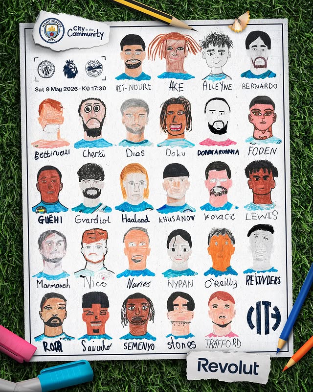 Instagram post by @citcmancity for Revolut. Caption reads: [...] Etihad Stadium 🩵 @citcmancity 🩵 🤝....