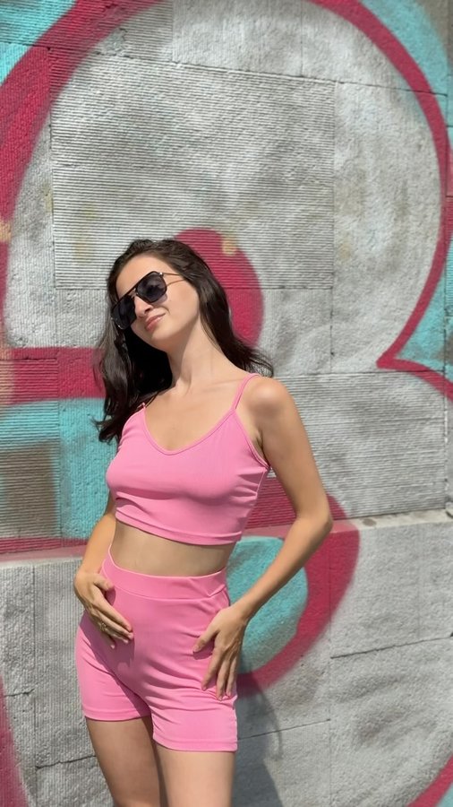 Instagram post by @evelinoragvelidze for DRESSIN. Caption reads: This set from : @dressinsocial ✨💫

Shop [...].