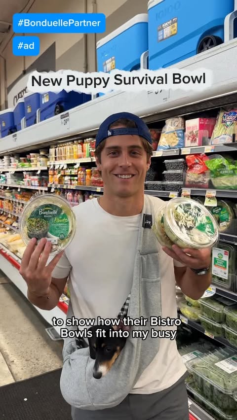 Instagram post by @michael_thomas_white for Bonduelle Group. Caption reads: #ad I’m partnering with @bonduelle.foods to make....