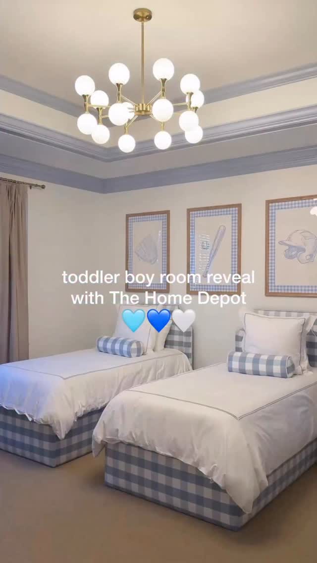 Instagram post by @sophlog for The Home Depot. Caption reads: #ad A little toddler boy room tour for my favorite....