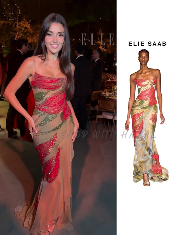 Instagram post by @shopwithhazal for ELIE SAAB. Caption reads: @handemiyy ünlü tasarımcı Elie Saab ‘ın oğlunun....