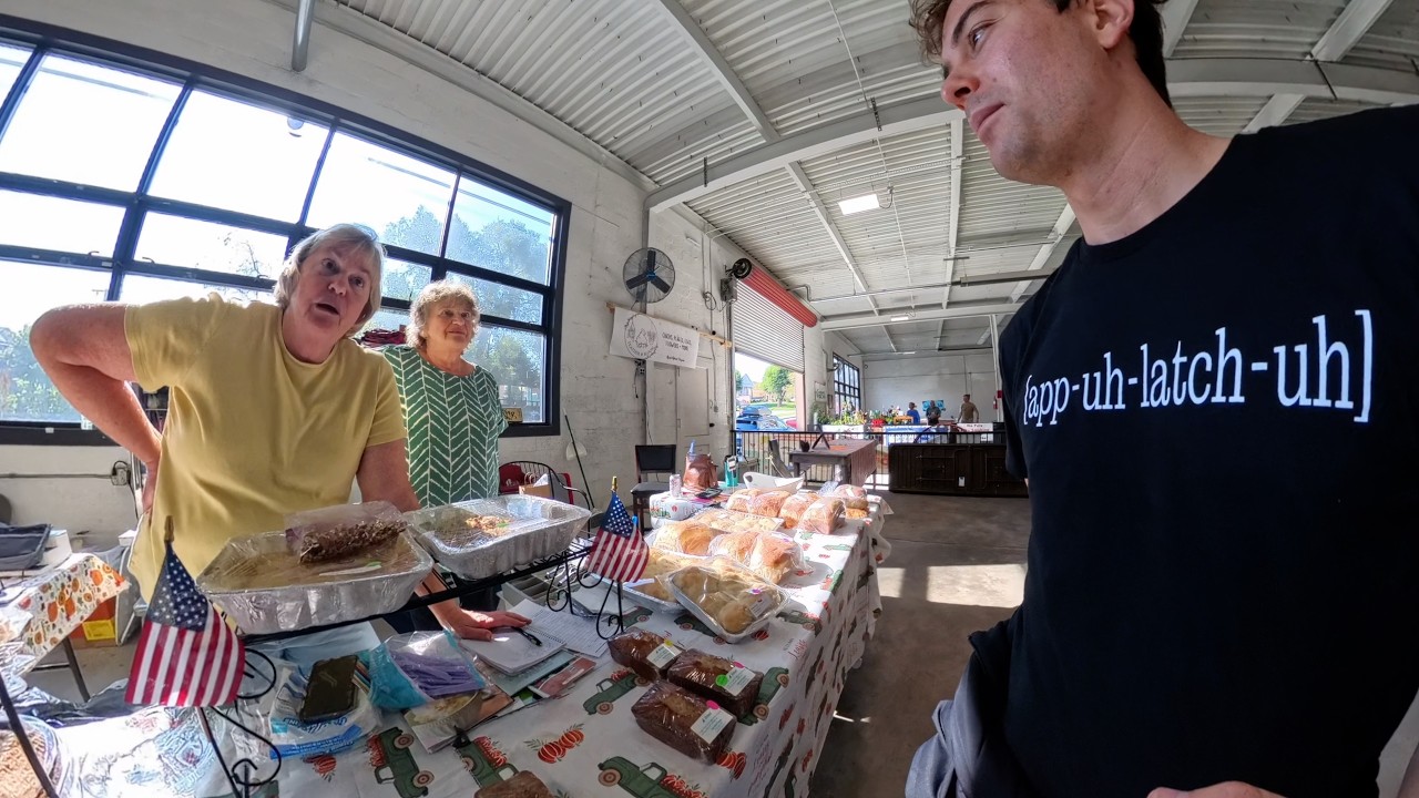 YouTube post by @xiaomanyc for Feeding America. Caption reads: New Yorker Speaks Lost Appalachian Dialect, Locals....