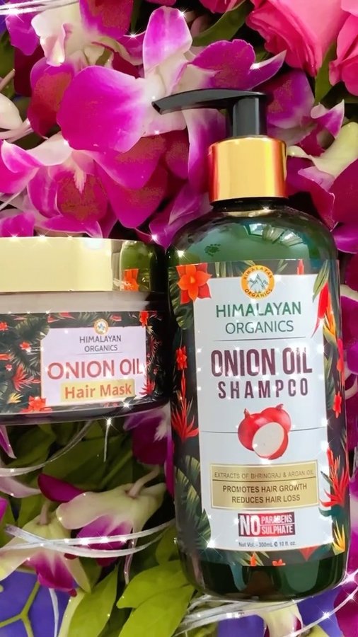 Instagram post by @reetu_samiksha for Himalayan Organics. Caption reads: The right change in shampoo along with a....