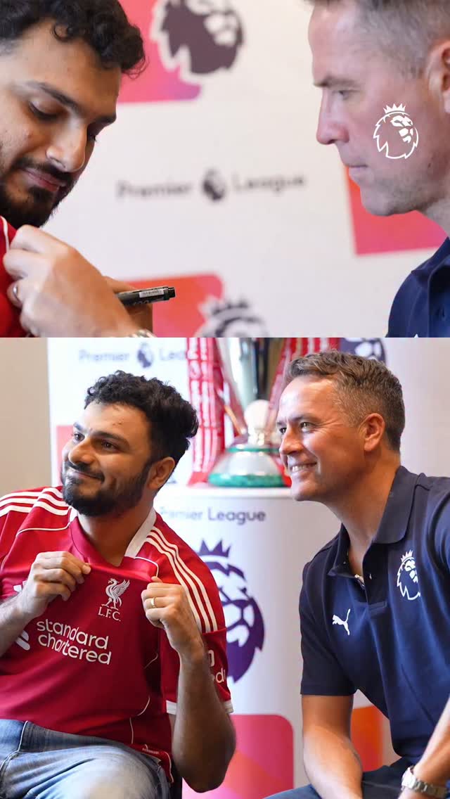 Instagram post by @officiallysane for Premier League. Caption reads: Michael Owen got no chill 😅

[PL, Premier League,....