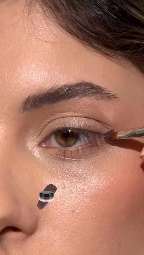 Instagram post by @muahviktoria for INGLOT COSMETICS. Caption reads: My favorite soft eyeliner in brown tones, paired....