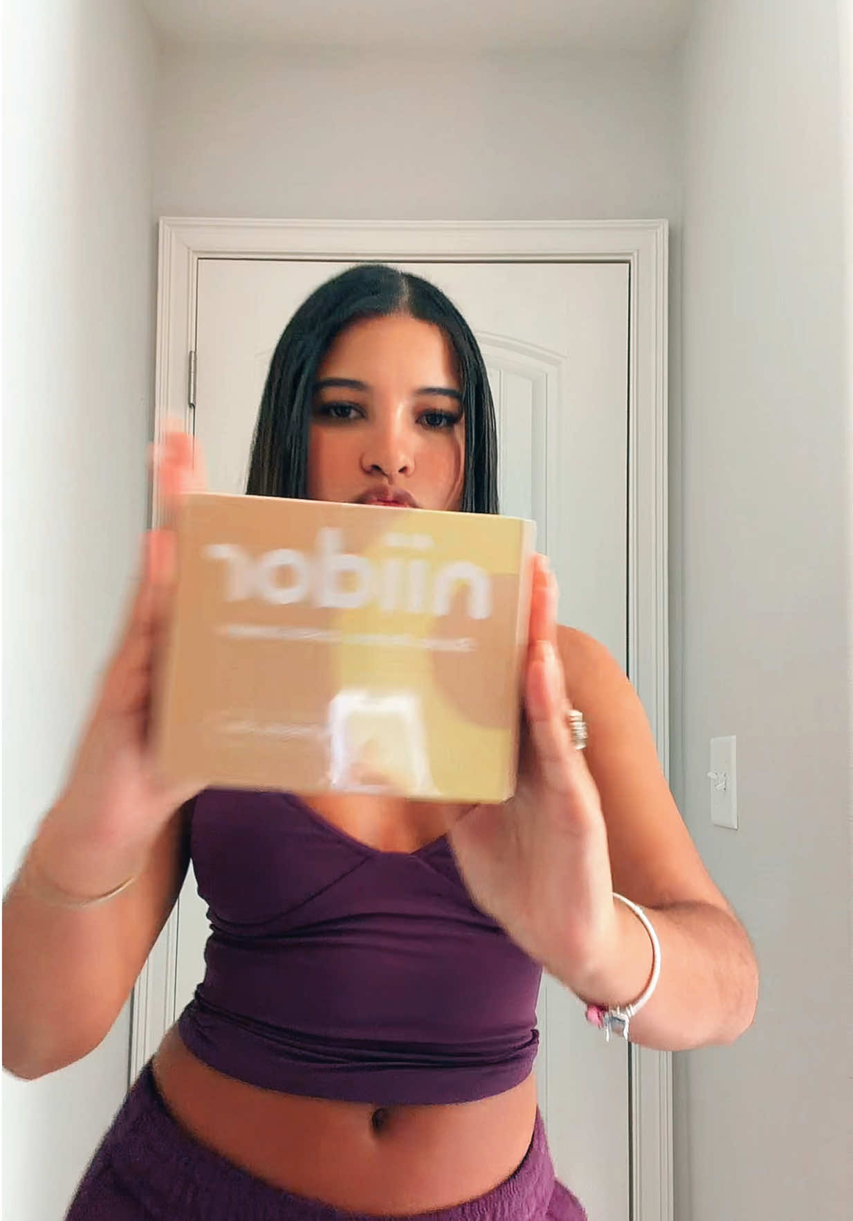TikTok post by @wholelotoflyssa for Niidor. Caption reads: go shop💜 #Niidor #womensfashion #Niidorstickybra....