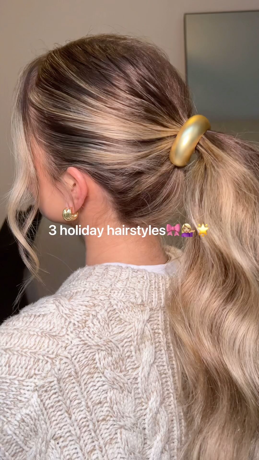 Instagram post by @maddiecidlik for The Hair Edit. Caption reads: [...] inspo for your next holiday event🌟....