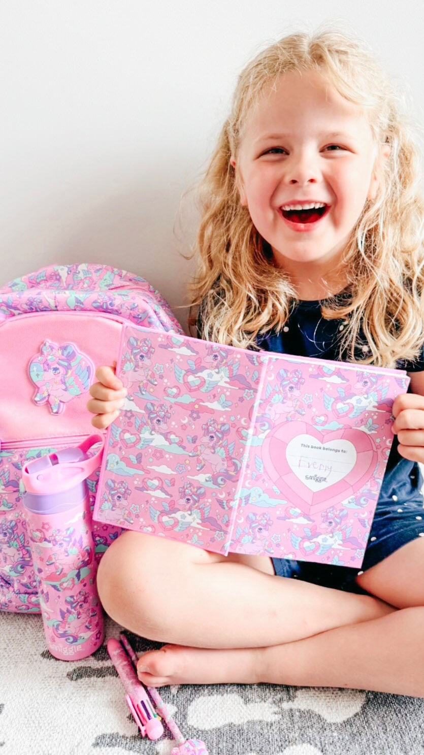 Instagram post by an influencer for Smiggle UK. Caption reads: Back to school 🏫 ad| Get back to school ready....