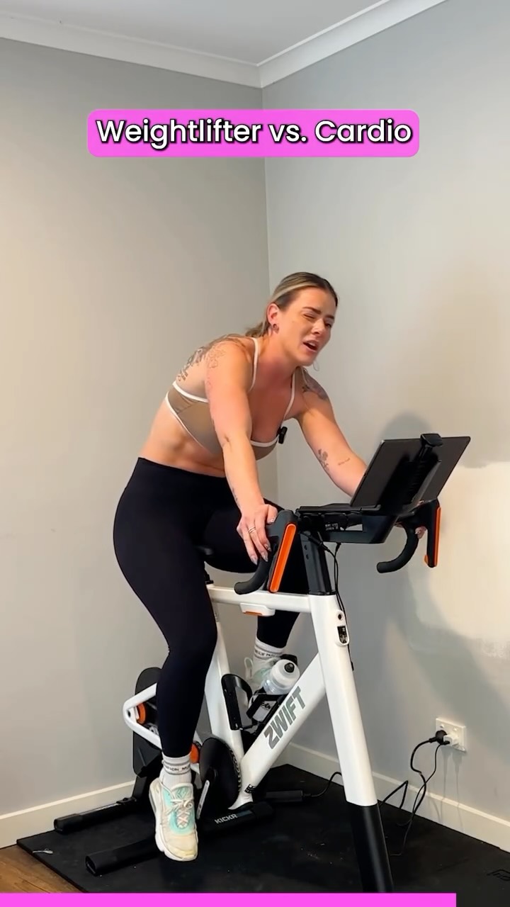 Instagram post by @baileyhaslam_ for Zwift. Caption reads: I fear I picked an advanced trail for my first try....