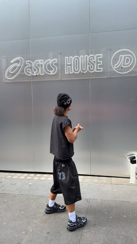 Instagram post by @joshua.1__ for ASICS SportStyle. Caption reads: Morning sesh at the ASICS HOUSE with @jdsports x....