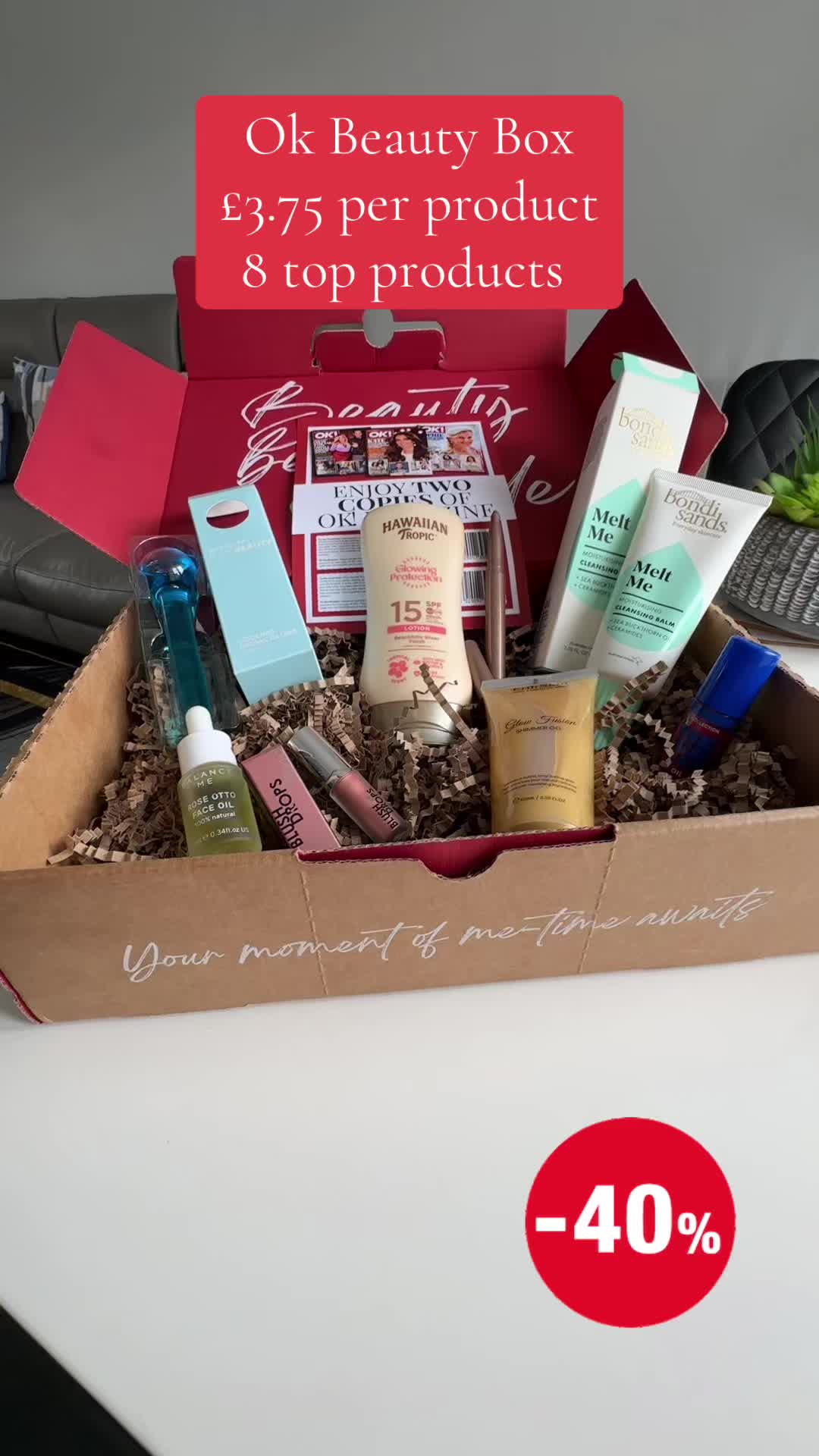 TikTok post by @dazzmaka for OK! Beauty Box. Caption reads: [...] Beauty box here comes the sun edit @OK!....