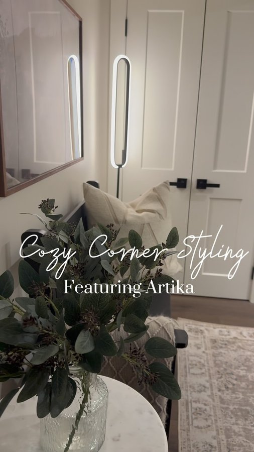 Instagram post by @keirashomecollective for Artika. Caption reads: I love decorating cute and cozy corners in my....