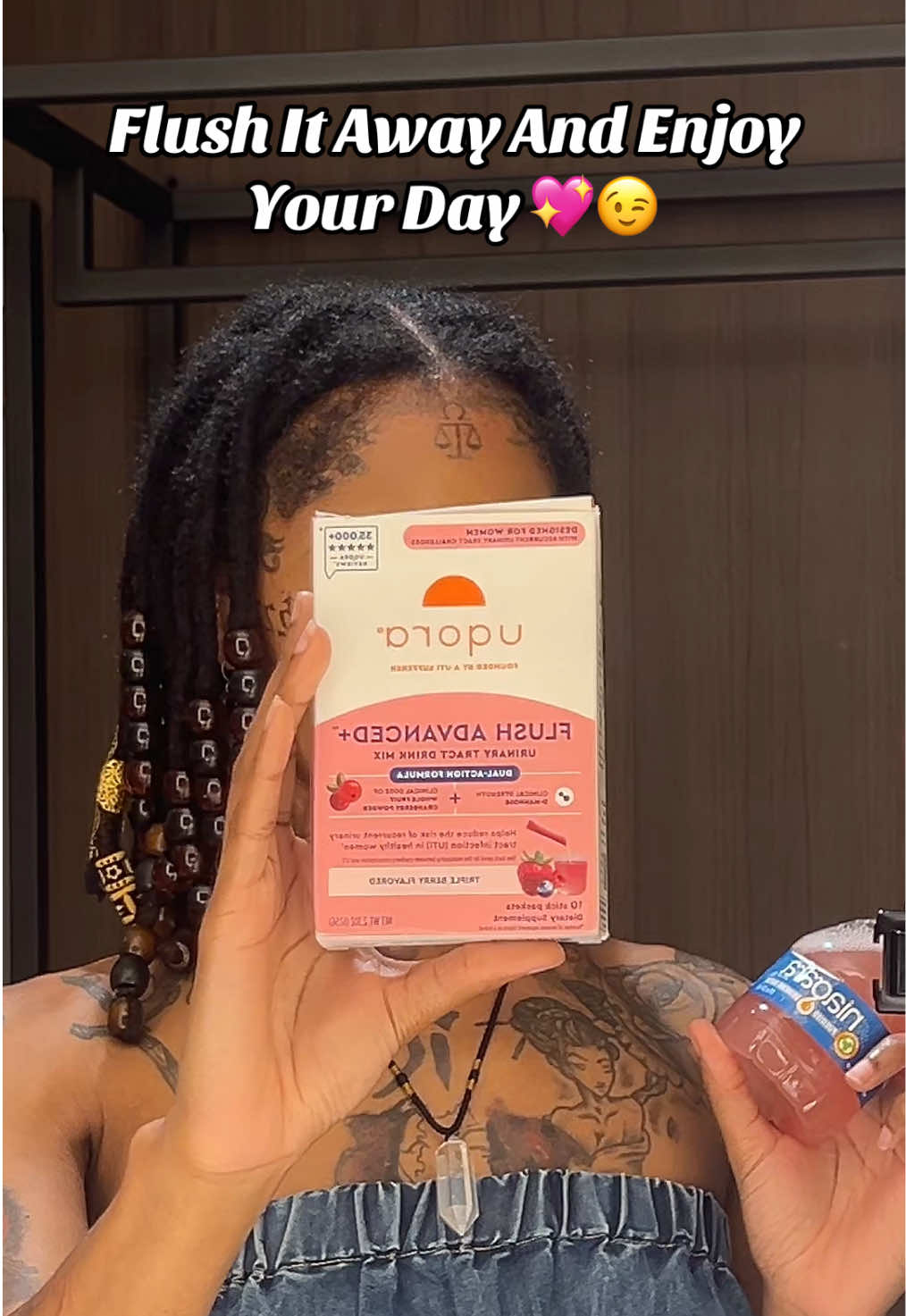 TikTok post by @shopwitbeaast for Uqora. Caption reads: #TikTokShopCreatorPicks #NewFunPicks #Uqora #UTI....