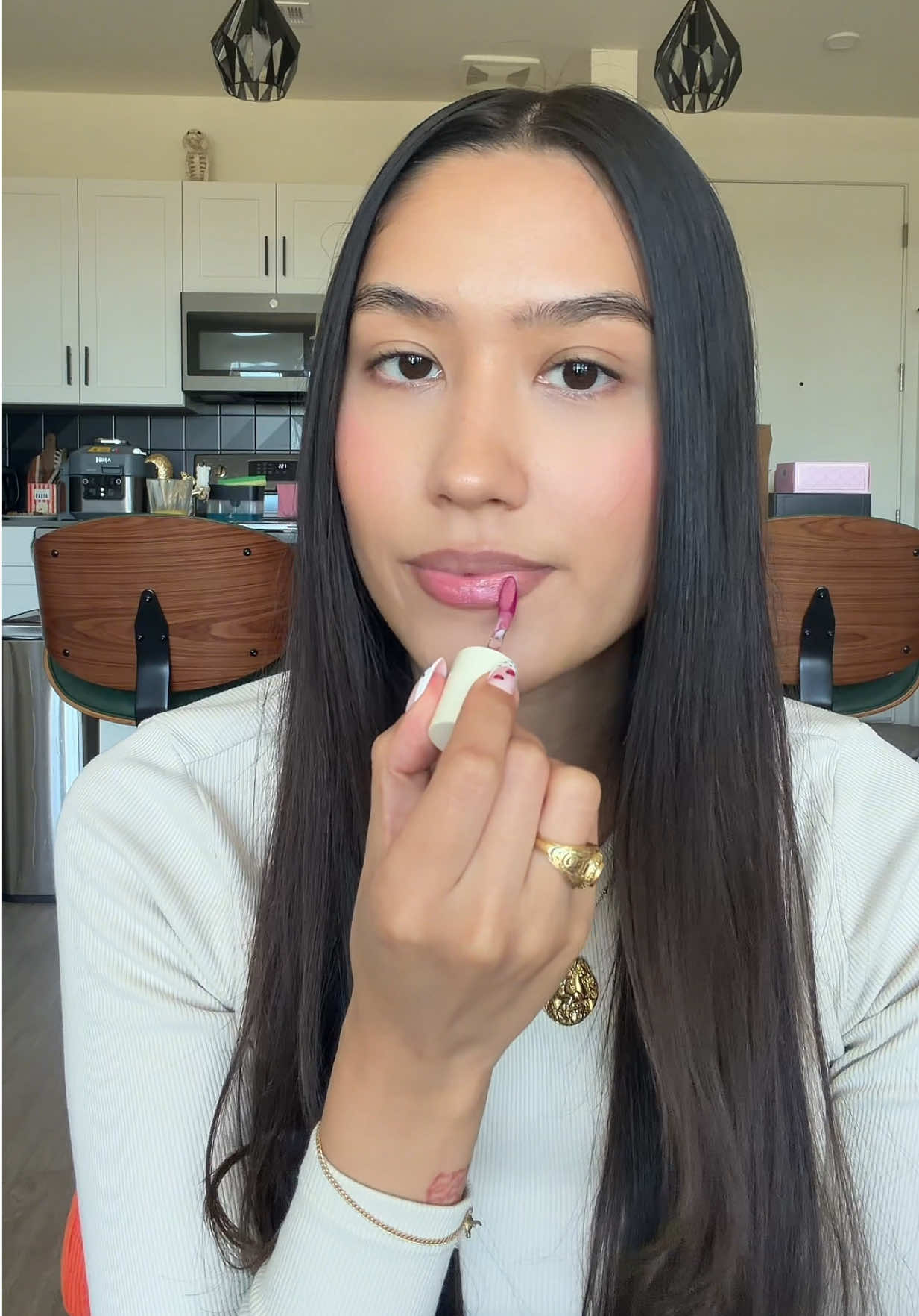 TikTok post by @annaleesah for HALEYS. Caption reads: Trying out makeup from @HALEYS Beauty ✨🌞💛 I....