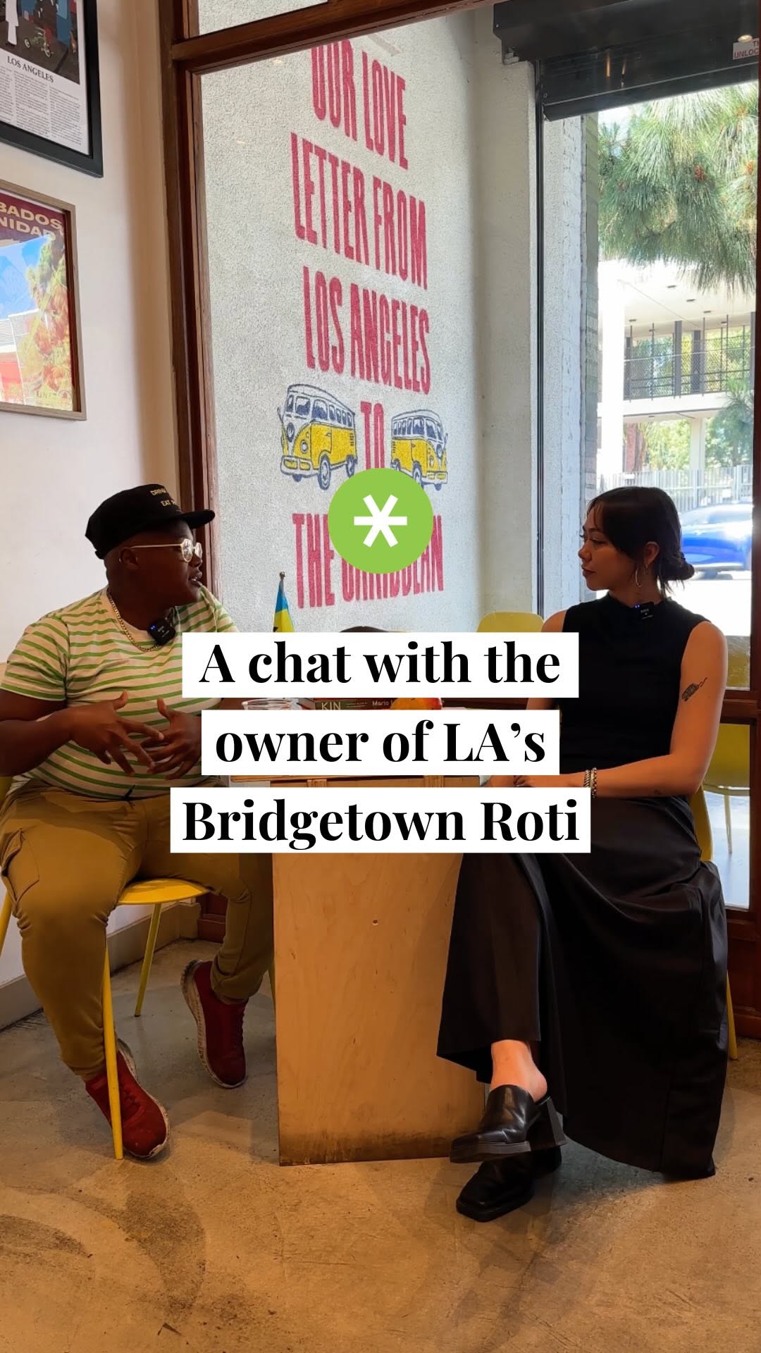 Instagram post by @secret.losangeles for Postmates. Caption reads: Owner of @bridgetownroti, @chefrashidaholmes,....