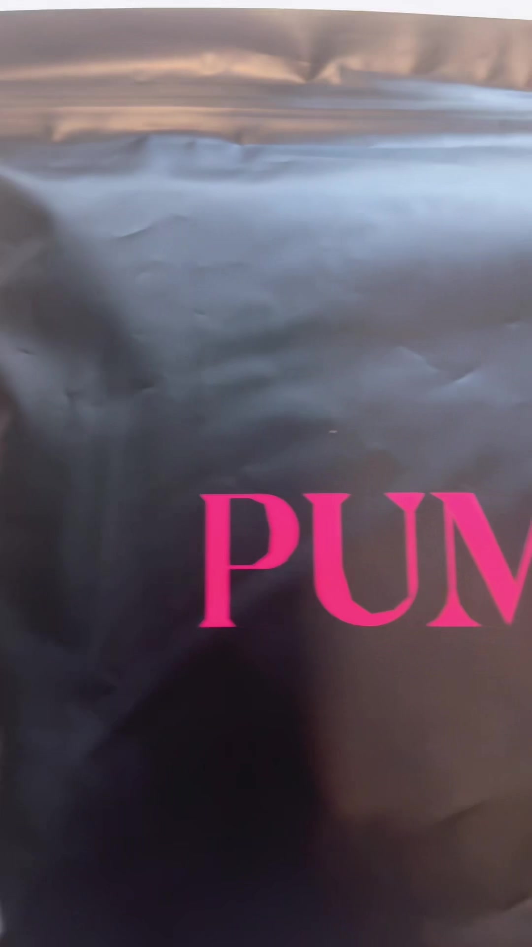 TikTok post by @jamieeethebunny for PUMIEY. Caption reads: LETS OPEN MY PACKAGE FROM @PUMIEY TOGETHER.....