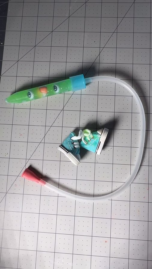 Instagram post by @nickdouillard for Frida Baby. Caption reads: [...] #process #blob #sculpture #weird #fridababy....