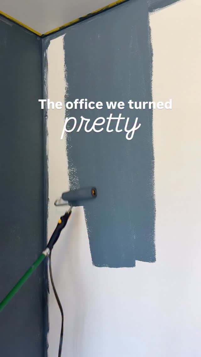 Instagram post by @homewithhay for Sherwin-Williams. Caption reads: Home Office Upgrade anyone can do 📆💖 COMMENT....