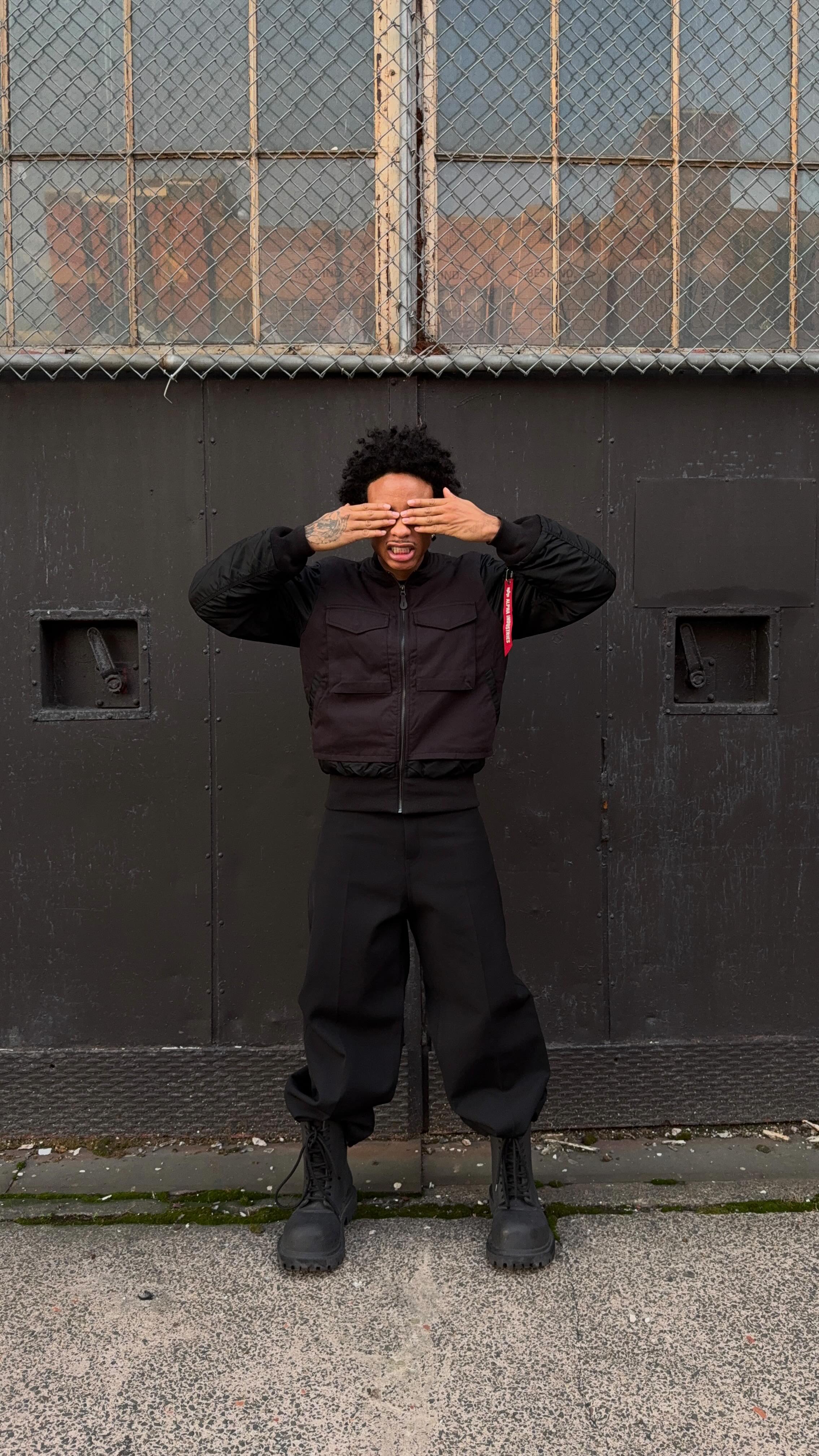 Instagram post by @dyllanparris for Alpha Industries. Caption reads: The perfect jacket for fall 

Shop....