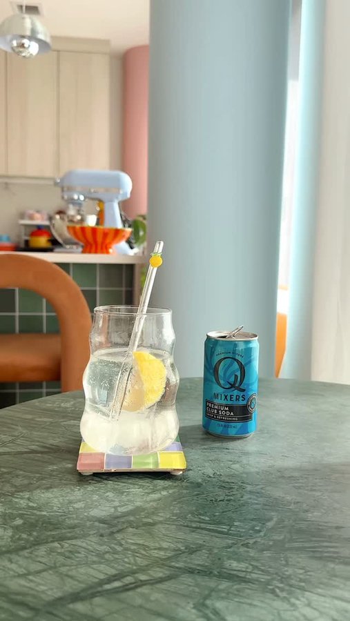 Instagram post by @honeyidressedthepug for Q Mixers. Caption reads: Since quitting alcohol last year, this refreshing....