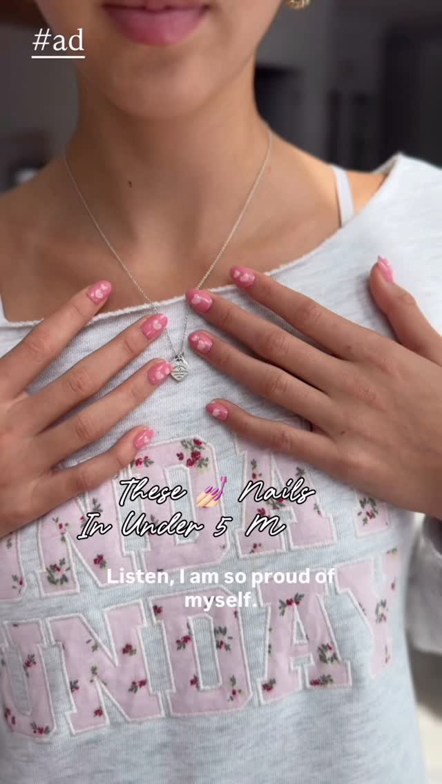 Instagram post by @anna_brstyle for Olive & June. Caption reads: #ad you won’t believe, but these nails took took....