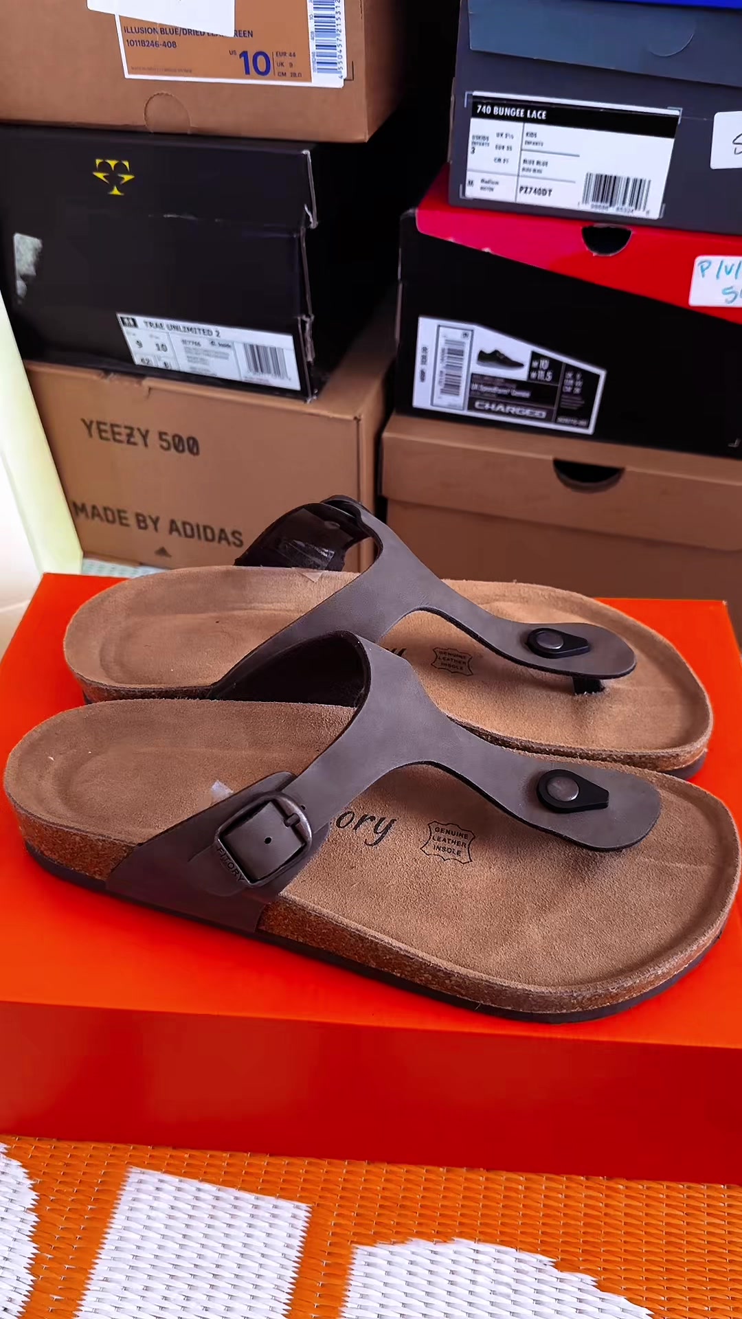 TikTok post by @kkaajji for Fitory. Caption reads: [...] #ladiessandals #sandal #tiktokshop @FITORY....