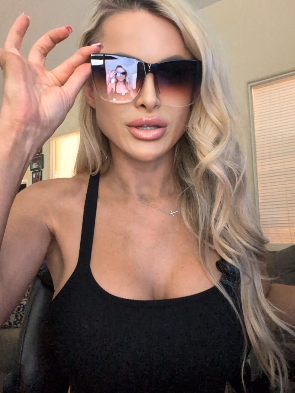 TikTok post by @yourbrabestie for QUAY. Caption reads: [...] sunglasses are so pretty 😍 @Quay....