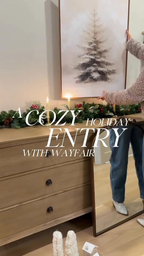 Instagram post by @madimay__ for Wayfair. Caption reads: #Ad Holiday touches, but make it cozy 🎄🤍
Wayfair....
