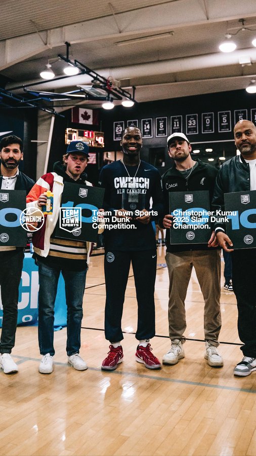 Instagram post by @teamtownsports for CWENCH Hydration. Caption reads: Now boarding — The 2025 @CwenchHydration All....