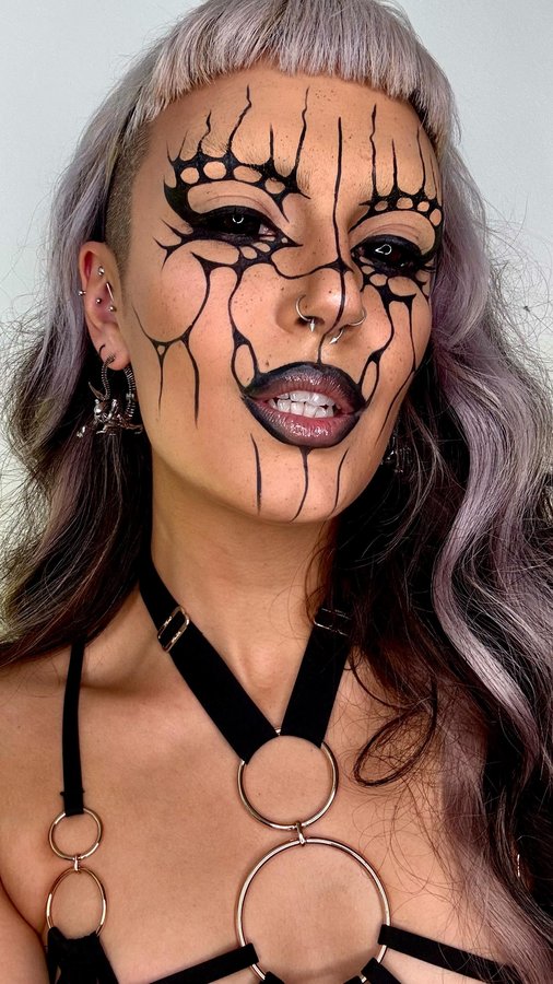 Instagram post by @__empty_alien for Honey Birdette. Caption reads: Some horror glam for you ✨ I’ve not been able to....