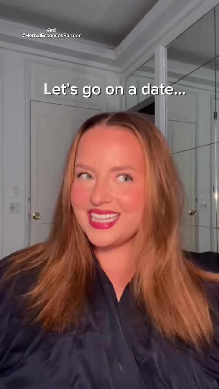 TikTok post by @sheislivi for Herbal Essences. Caption reads: trust me this works like a charm 🌹....