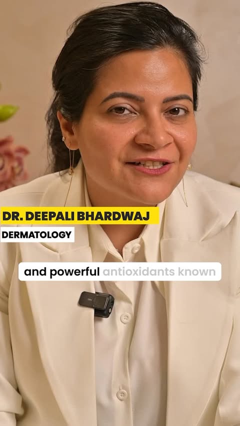 Instagram post by @dermatdoc for Wellbeing Nutrition. Caption reads: [...] from within lately, and adding Wellbeing....