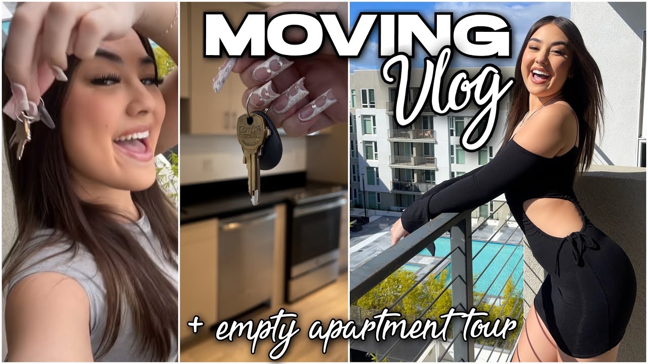 YouTube post by @adyeljuergensen for Birthdate. Caption reads: MOVING INTO MY DREAM LA APARTMENT 🏙️ empty....