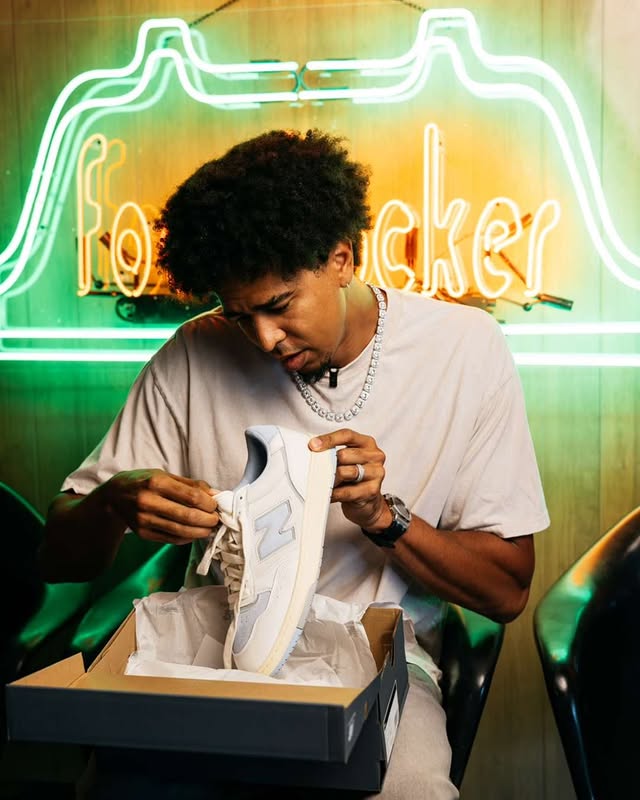Instagram post by @lsk for Foot Locker. Caption reads: [...] the New Balance 950, the new classic....