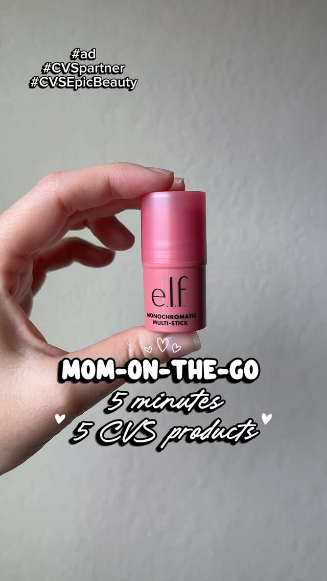 Instagram post by @jayqfields for e.l.f. Cosmetics. Caption reads: 💄 Mom-on-the-go look in under 5 minutes! #ad....