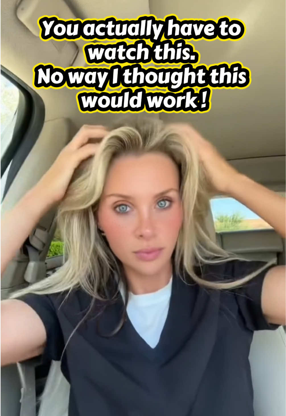 TikTok post by @amyjeanwilde for AMAXY Beauty. Caption reads: How does this even work?! @AMAXY Haircares....