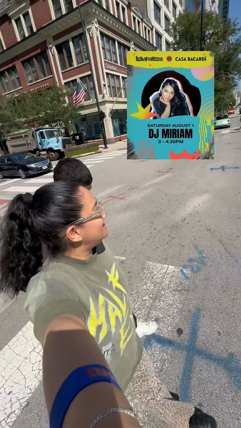Instagram post by @miriampaz_91 for Lollapalooza. Caption reads: [...] y’all this Saturday at Casa Bacardi....