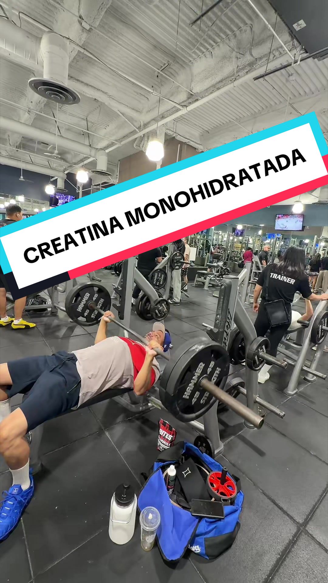TikTok post by @chris..a34 for Beast Bites. Caption reads: Creatine gummies. #gym #gymtok #gymrat #creatina....