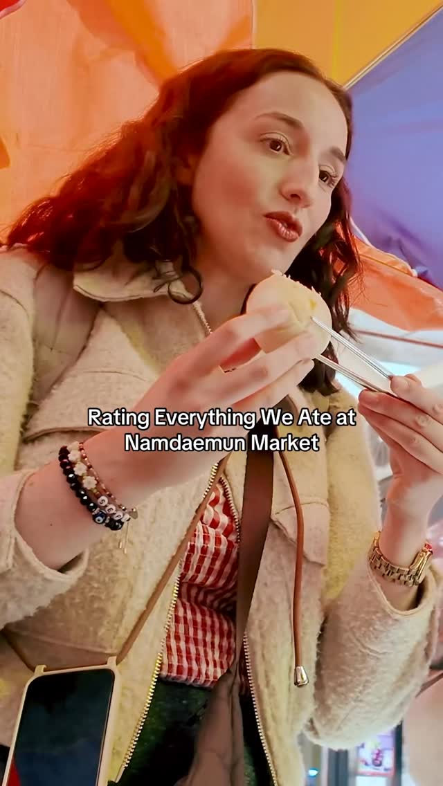 Instagram post by @visitkorea.uk for Buzzfeed. Caption reads: We had an amazing time at Namdaemun Market in....