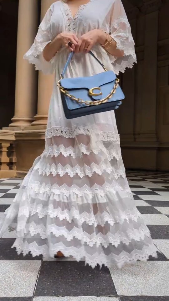 Instagram post by @stylishjournal for Salty Crush. Caption reads: Boho is romance & freedom - Just a gorgeous white....